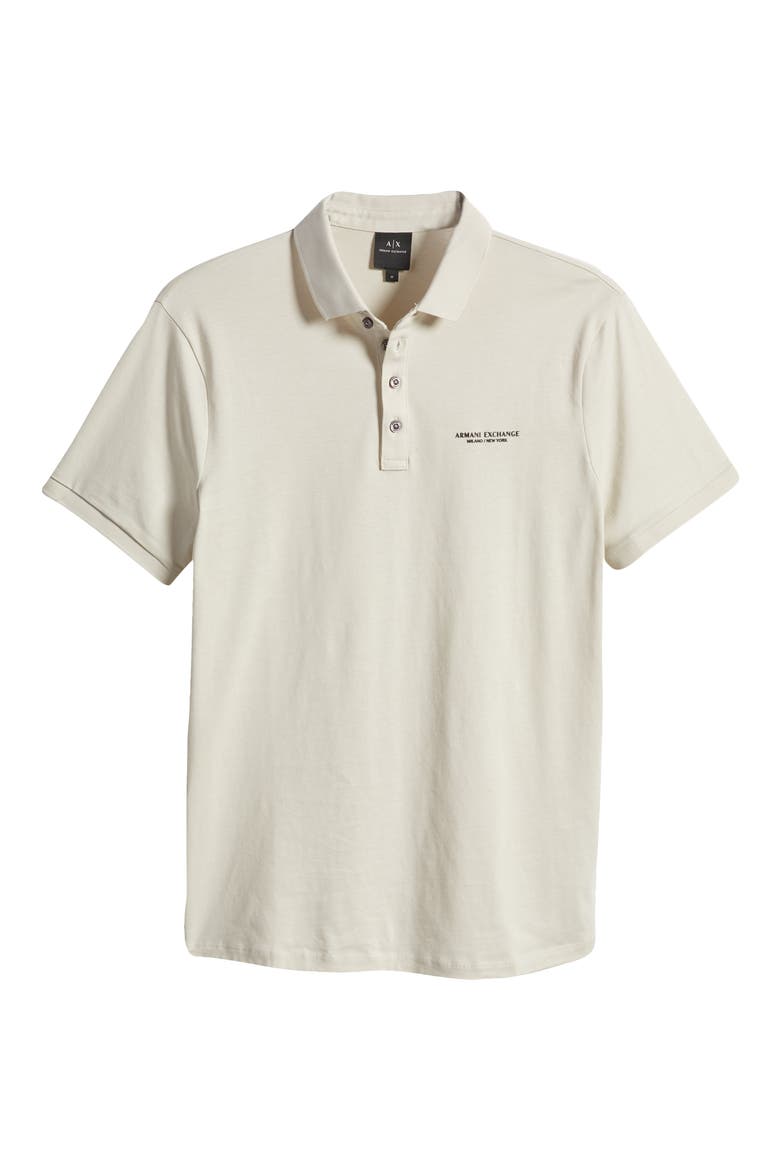 Milano/New York Logo Polo, Alternate, color, WHITE PEPPER