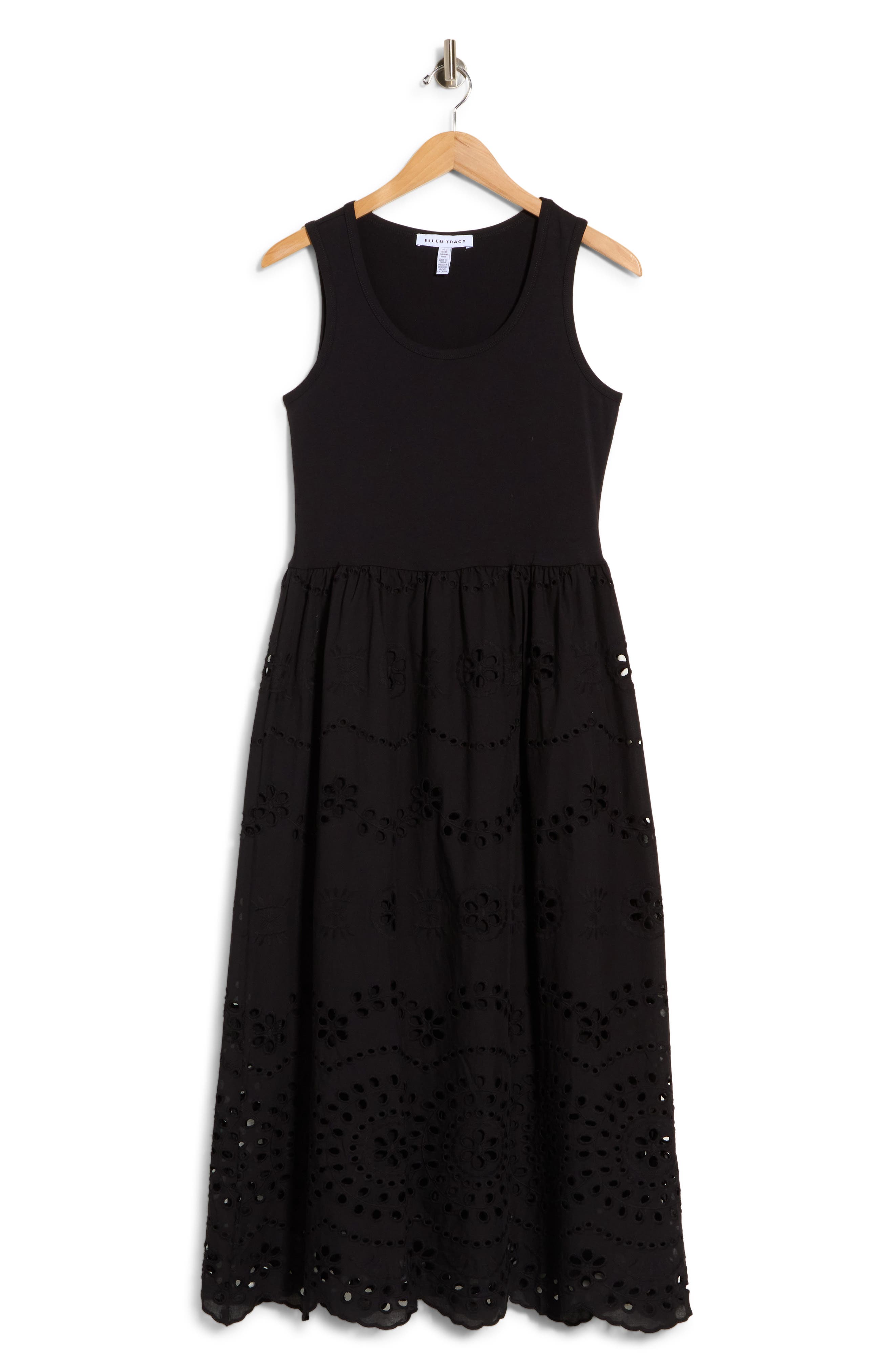 Eyelet Embroidered Twofer Dress