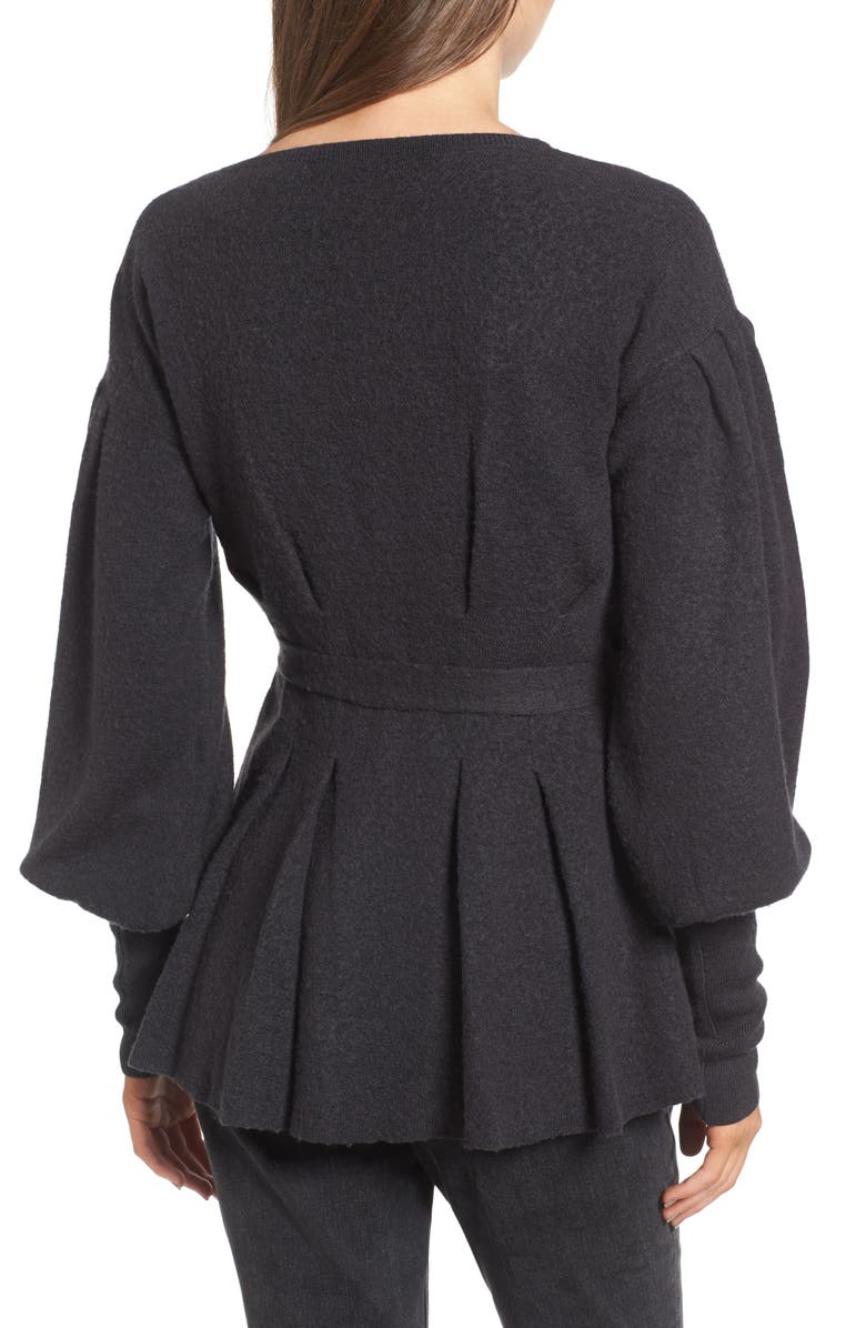 Treasure & Bond x Something Navy Wrap Cardigan, Alternate, color, 