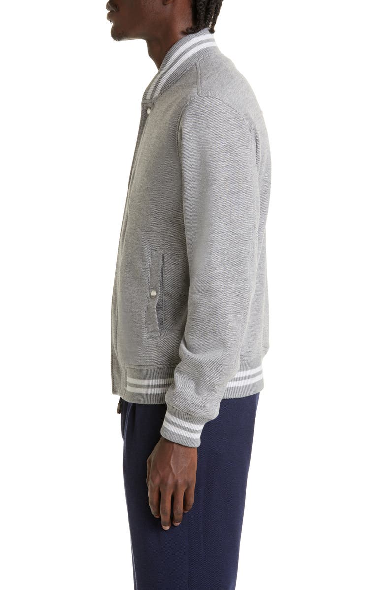 Thom Sweeney Veracity Wool & Cotton Jersey Sweater Jacket, Alternate, color,