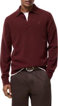 Burberry Long-sleeve Cashmere Blend Polo Shirt