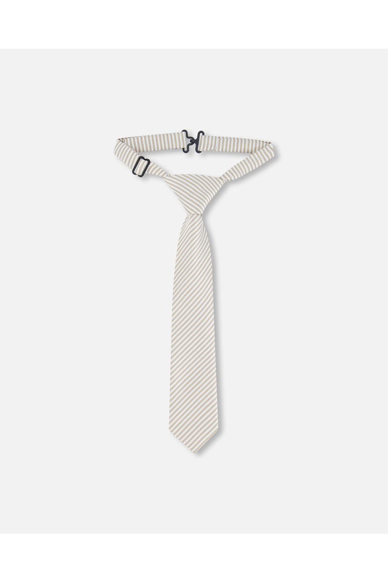 Boy's Neck Tie Light Taupe Striped, Main, color, Light Taupe Striped