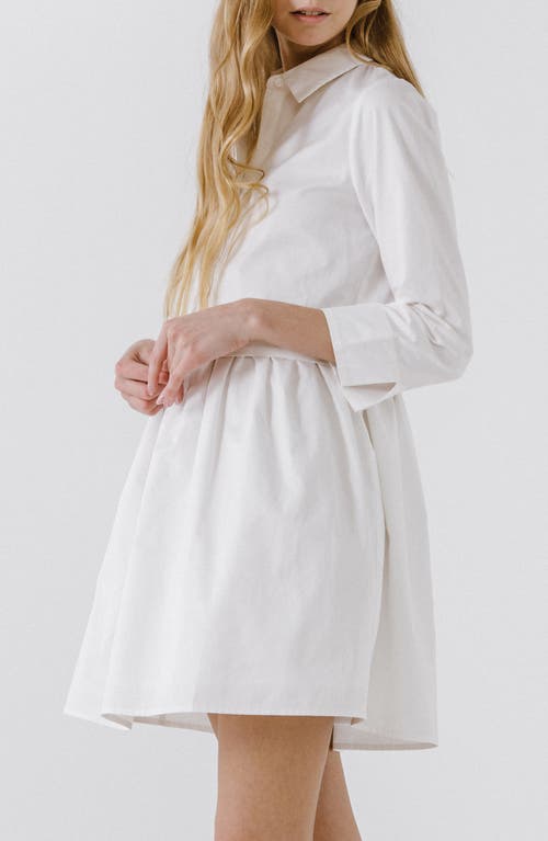 ENGLISH FACTORY ENGLISH FACTORY LONG SLEEVE MINI SHIRTDRESS
