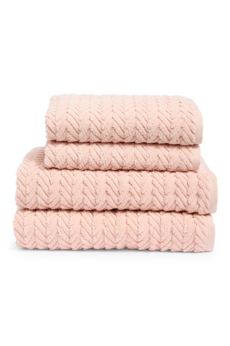 Seville 4-Piece Cotton Towel Set, Main, color, PRIMROSE