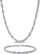 DELMAR Singapore Chain Bracelet & Necklace Set