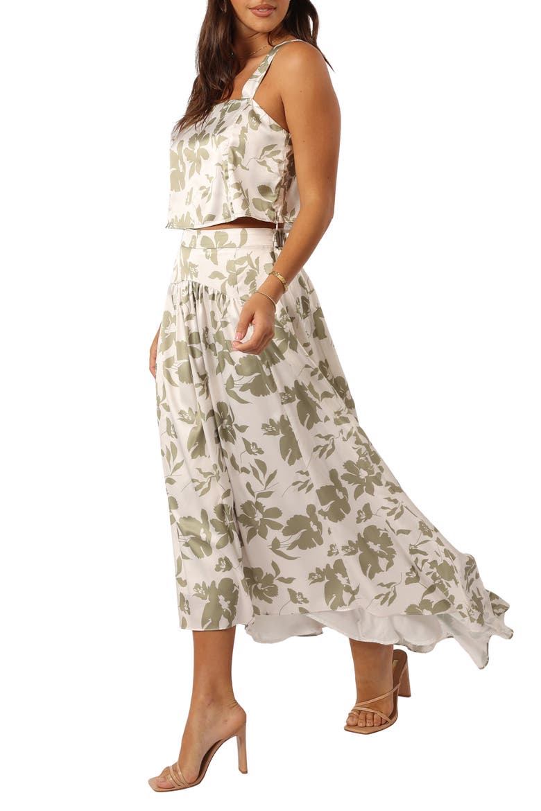Lulu Floral Crop Tank Top & Maxi Skirt Set, Alternate, color, SAGE FLORAL