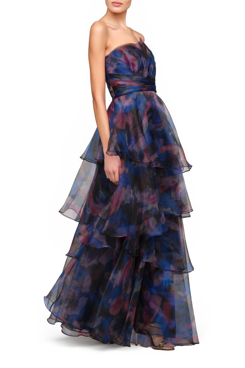 Seona Strapless Organza Ballgown, Alternate, color, Shadow Aura
