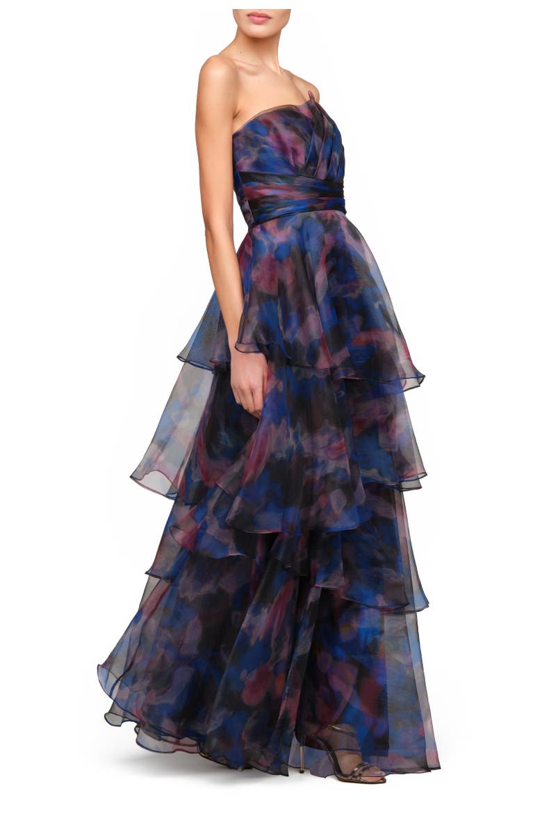 Theia Seona Strapless Organza Ballgown, Alternate, color, Shadow Aura