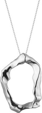 Sterling King Molten Pendant Necklacae