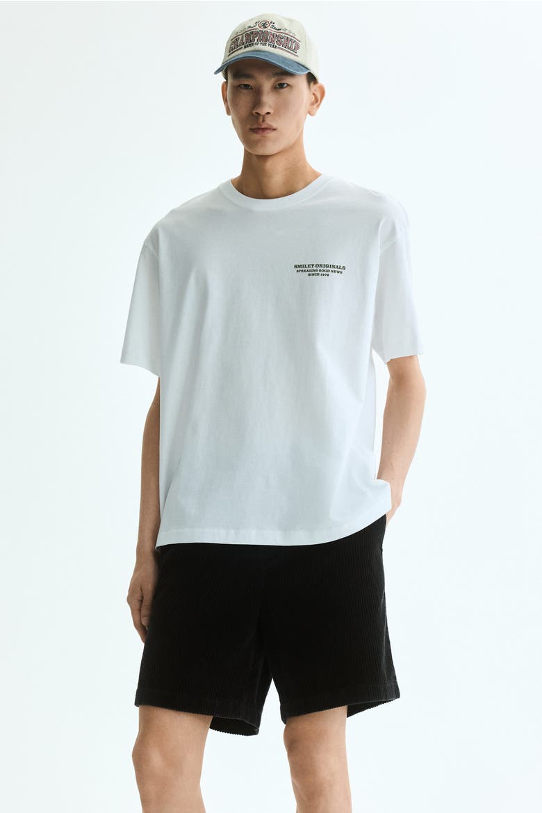 Loose-fit Corduroy Shorts, Main, color, Black