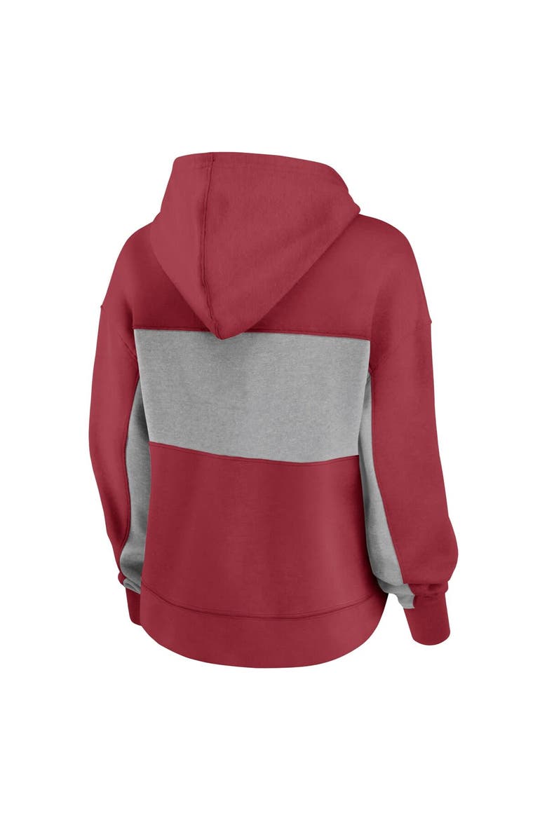 Women's Fanatics Branded  Cardinal Arizona Cardinals Filled Stat Sheet Lighweight Modest Crop Hoodie, Alternate, color, Cardinal