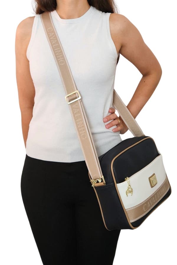 Only By Cavalinho Crossbody Bag 324, Alternate, color, Beige / White / Navy