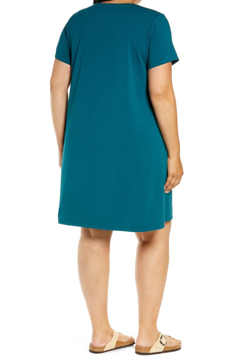 Organic Cotton Jersey Shift Dress, Alternate, color, AEGEAN