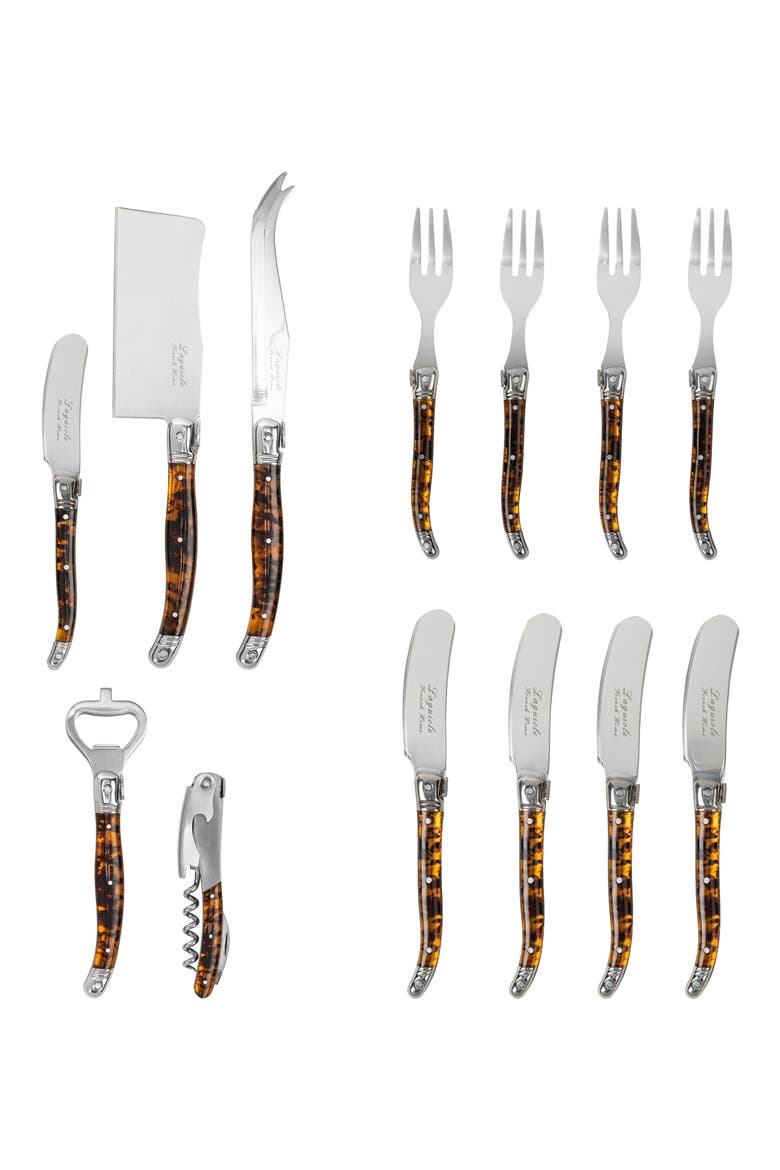 13-Piece Laguiole Charcuterie Set, Alternate, color, TORTOISE SHELL