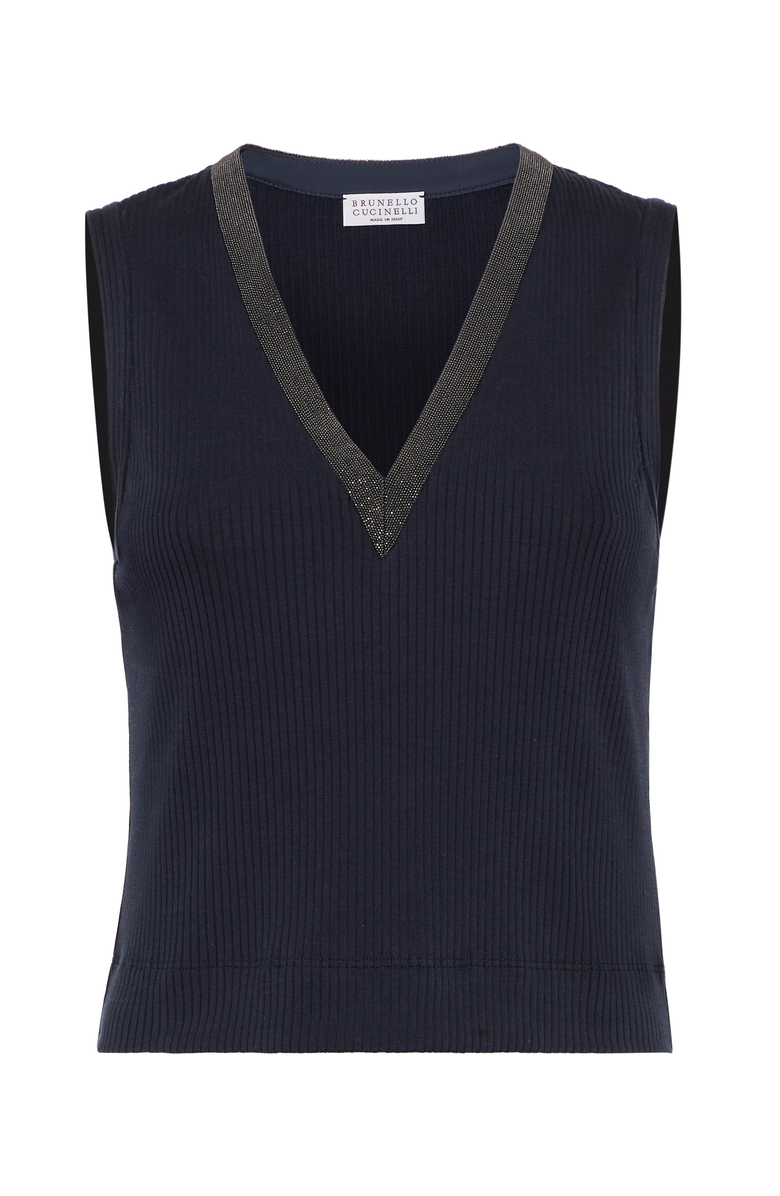 Brunello Cucinelli Jersey Crop top, Main, color, 