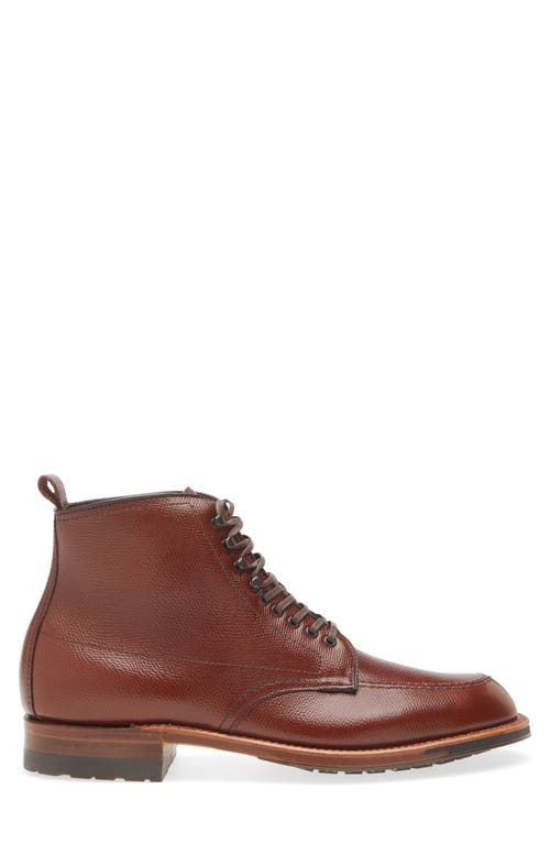 Alden Shoe Company Alden Indy Moc Toe Lace-up Boot In Brown Alpine Grain