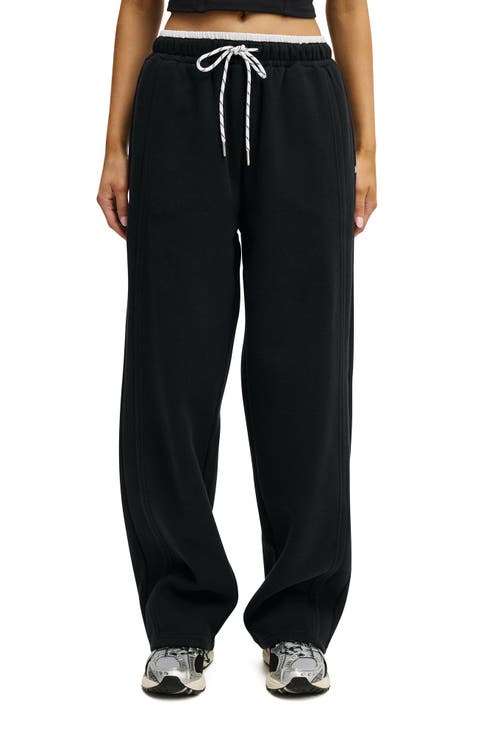 Women's Active Plush Double Waistband Sweatpant