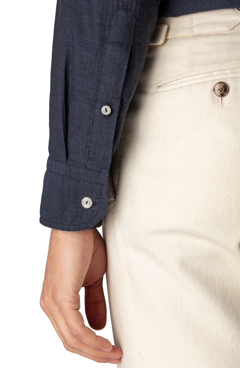 Eton Soft Casual Slim Fit Flannel Button Down Shirt, Alternate, color, 