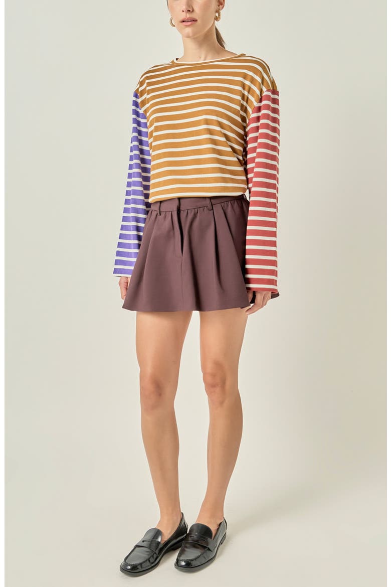 Stripe Colorblock Top, Alternate, color, COPPER MULTI