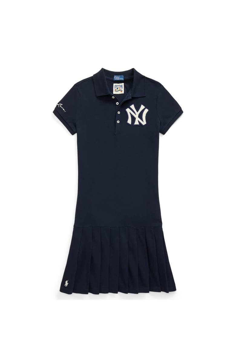 Polo Ralph Lauren Toddler Polo Ralph Lauren Navy Yankees Polo Dress, Alternate, color, 