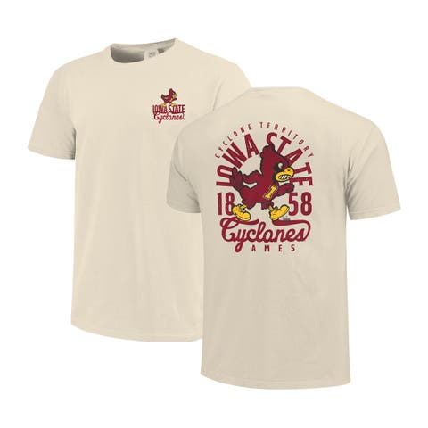 Men's Cream Iowa State Cyclones Comfort Colors Mascot Overlay T-Shirt
