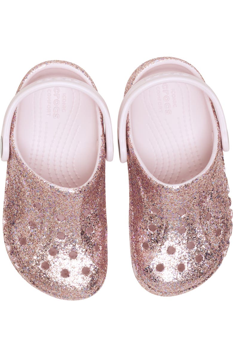 CROCS Kids' Baya Glitter Clog, Alternate, color, Barely Pink