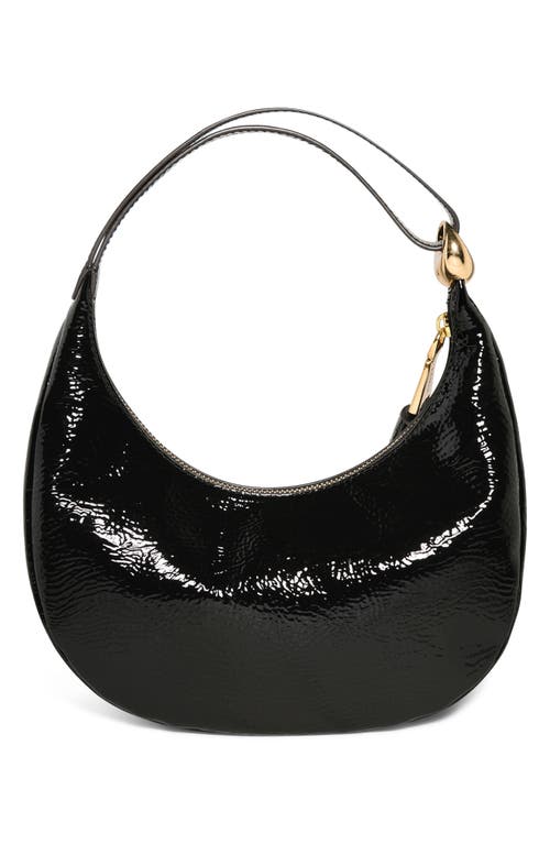 Aimee Bloom Bean Bag Leather Moon Bag In Black