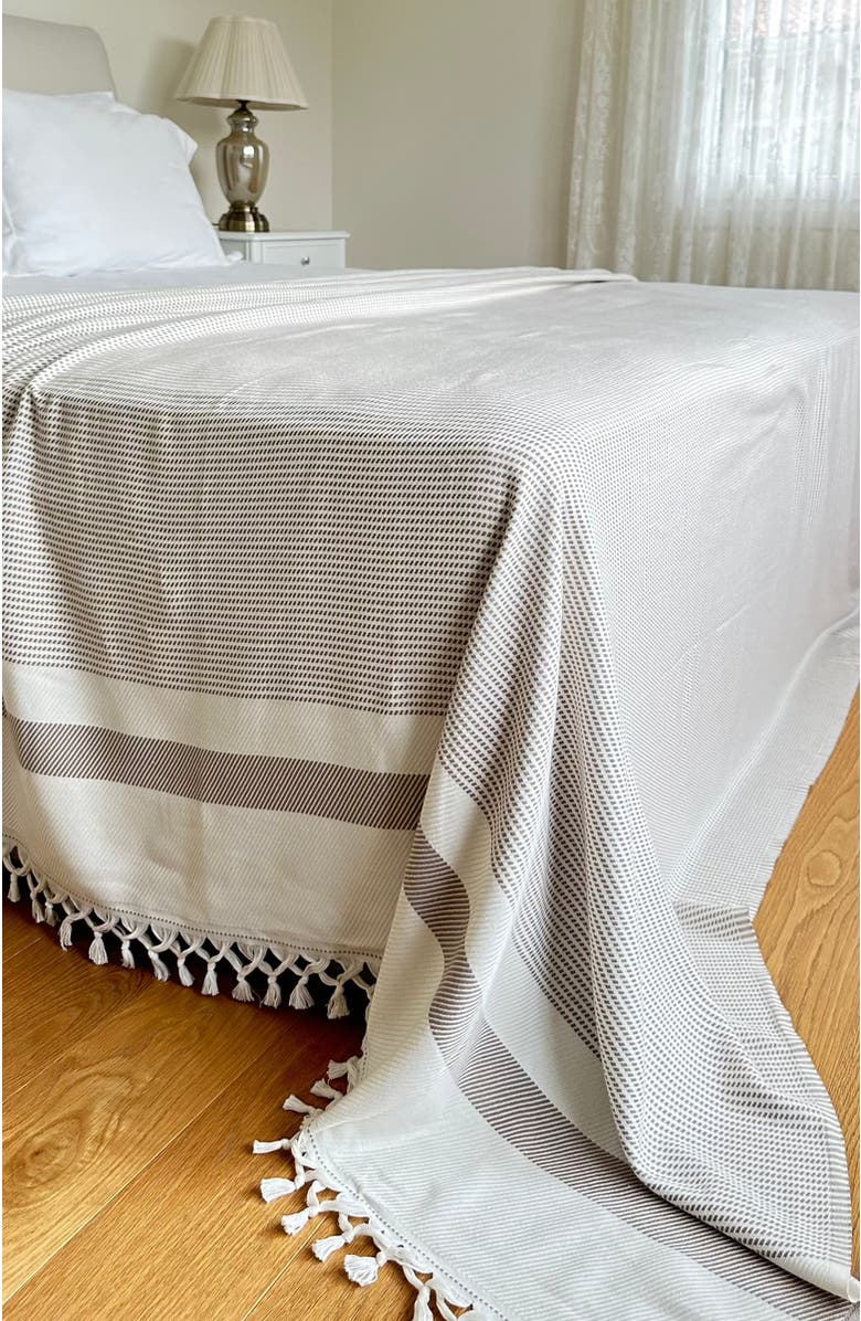 Olive & Linen Pixel Blanket, Alternate, color, 