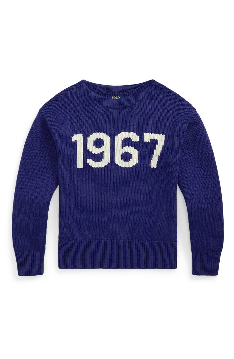 Polo Ralph Lauren 1967 Cotton Sweater, Alternate, color, Blue Combo