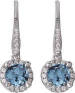 LaBante London Azure Blue drop sterling silver earrings