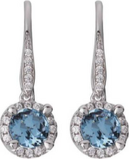 LaBante London Azure Blue drop sterling silver earrings