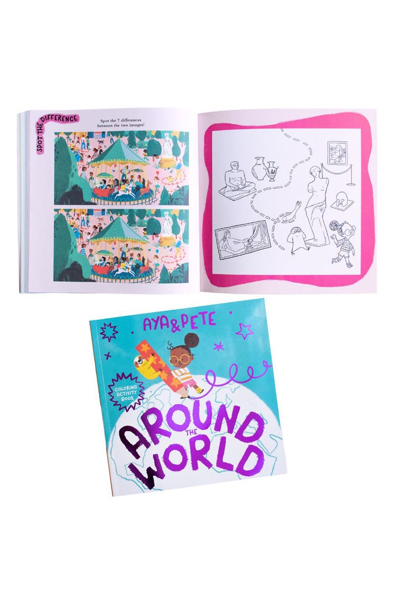 AYA AND PETE Kids' Aya and Pete Coloring Book & Plush Set, Alternate, color, Yellow