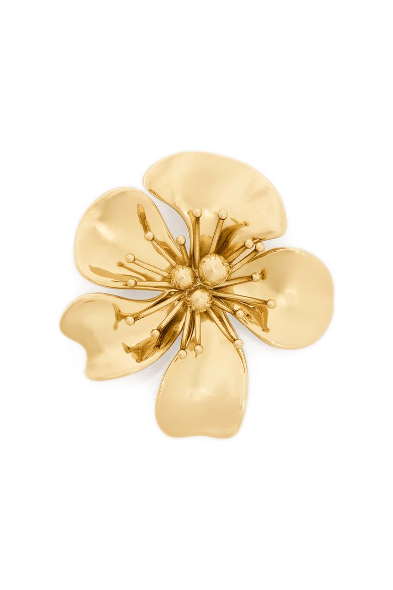 gilded garden brooch, Main, color, GOLD
