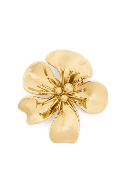 gilded garden brooch