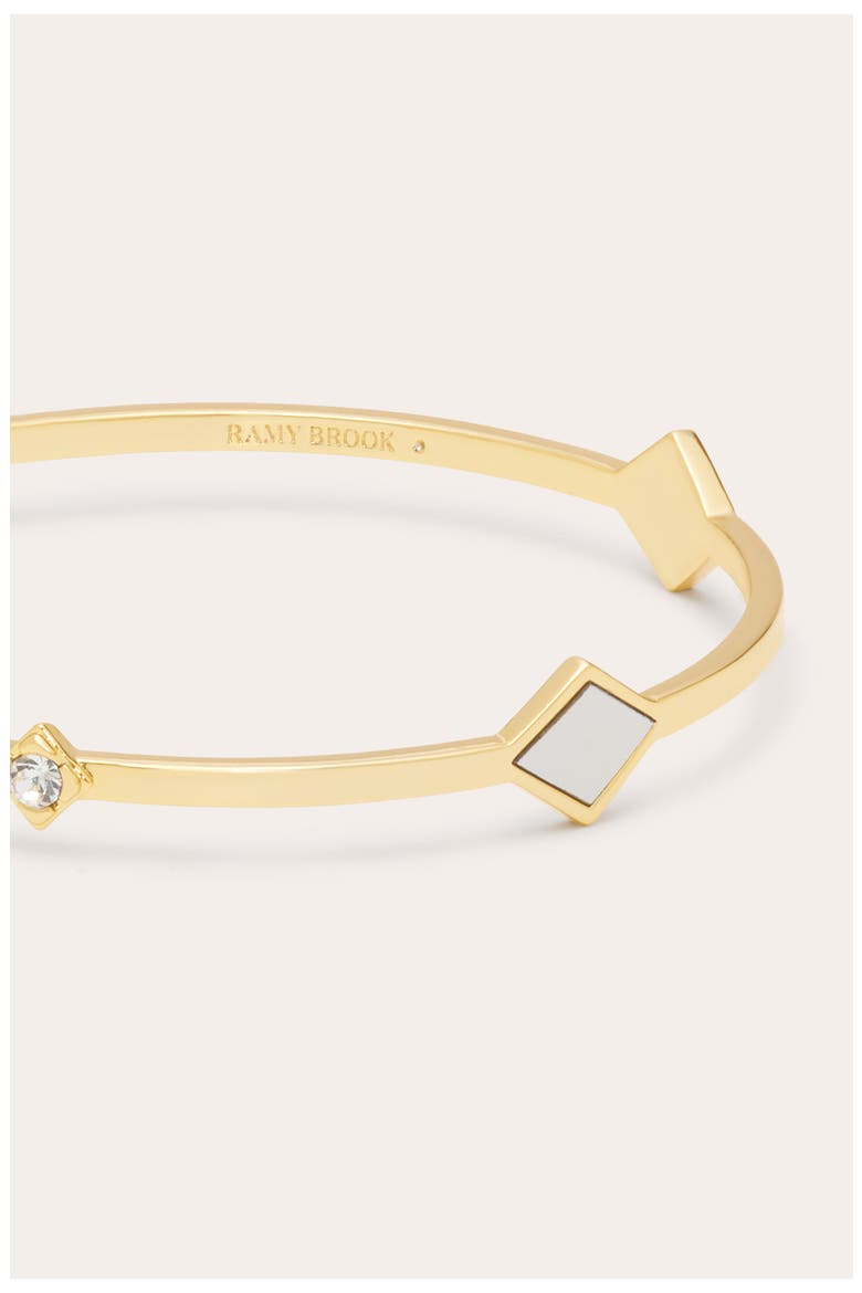 Eliza Bangle Bracelet, Alternate, color, CLEAR/ TWO TONE