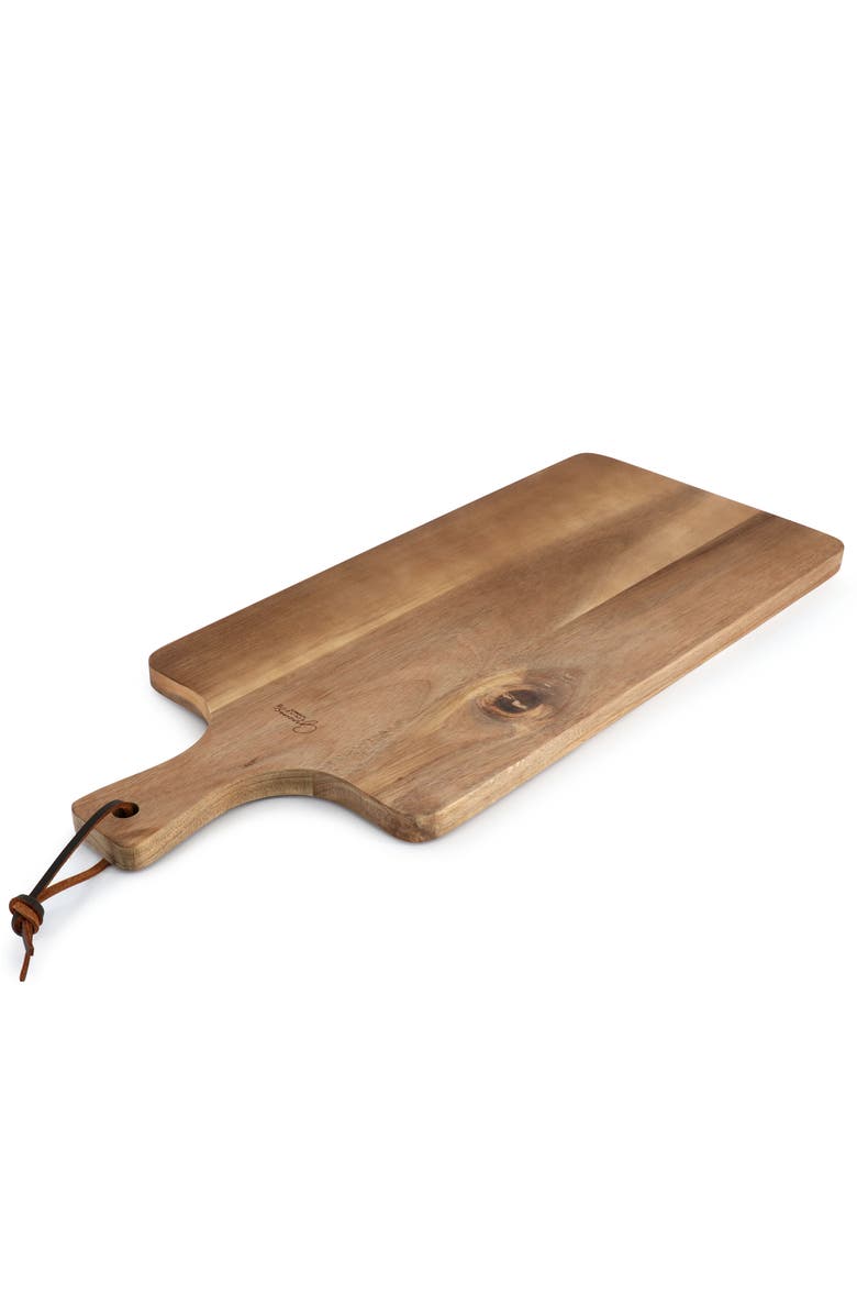 Gibson Elite 3 Piece Acacia Wood Serving Board with Carving Knife and Fork, Alternate, color, Brown