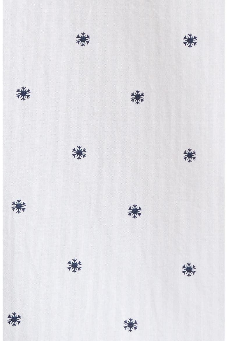 Classic Cotton Pajamas, Alternate, color, BLUE- NAVY SNOWFLAKE STRIPE