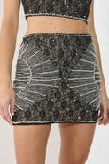 NASTY GAL Embellished Sequin Mini Skirt