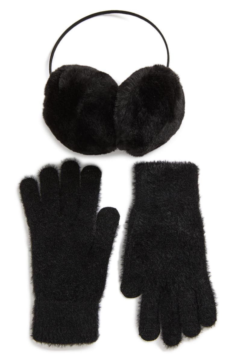 NWT Vince Camuto Faux Fur Earmuffs w/ Embellished Headband & Marcus Adler Gloves Vince Camuto Faux Fur Earmuffs | Nordstromrack main image 2