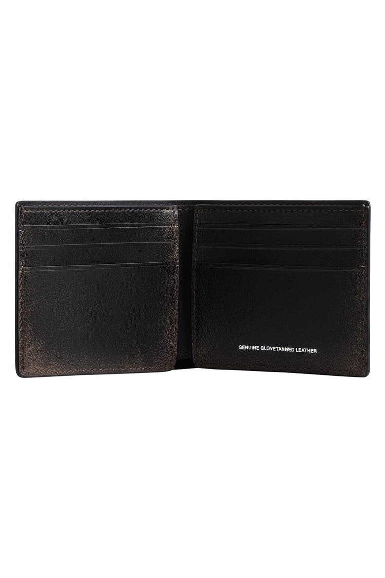 Slim Loved Leather Bifold Wallet, Alternate, color, BLACK/LIGHT TAN