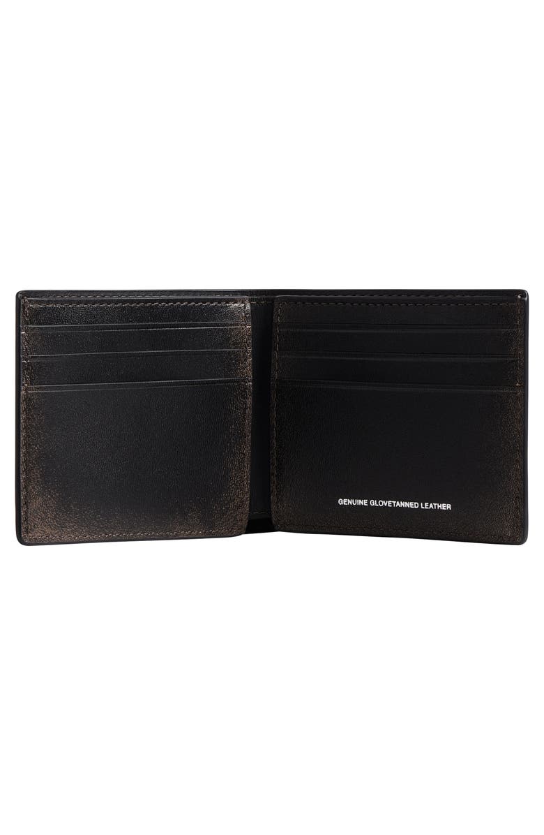 COACH Slim Loved Leather Bifold Wallet, Alternate, color, Black/Light Tan