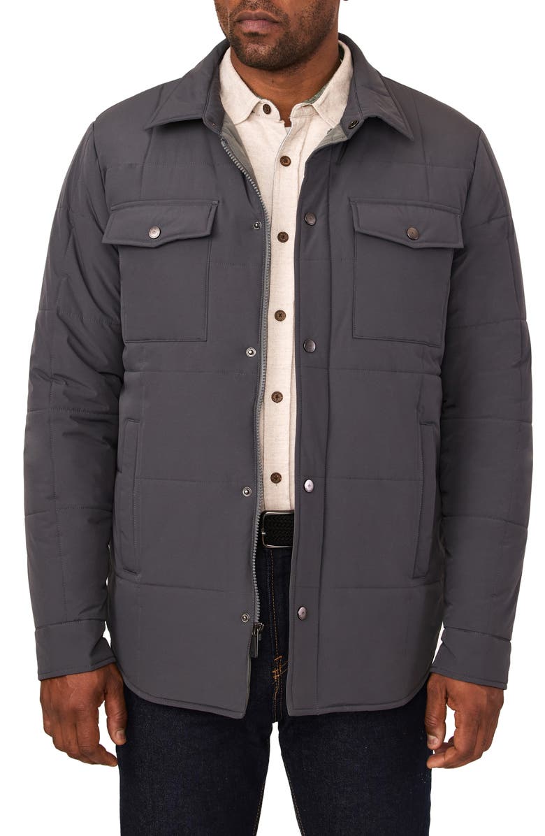 Rainforest The Weekend Outdoor Quilted Water Resistant Shacket, Main, color, 