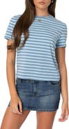 EDIKTED Callahan Stripe Crewneck T-Shirt