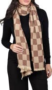 SAACHI Fringe Checker Scarf