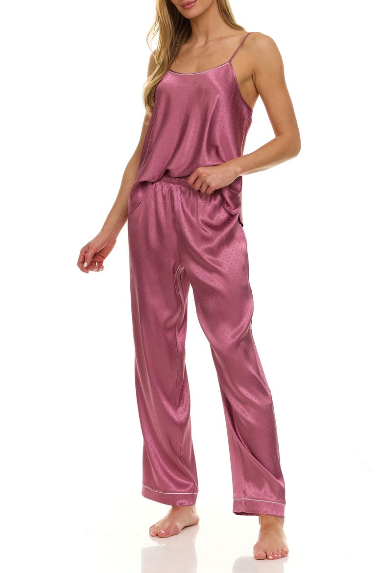 Jamie 2.0 3-Piece Pin Dot Travel Pajamas, Alternate, color, MAUVE