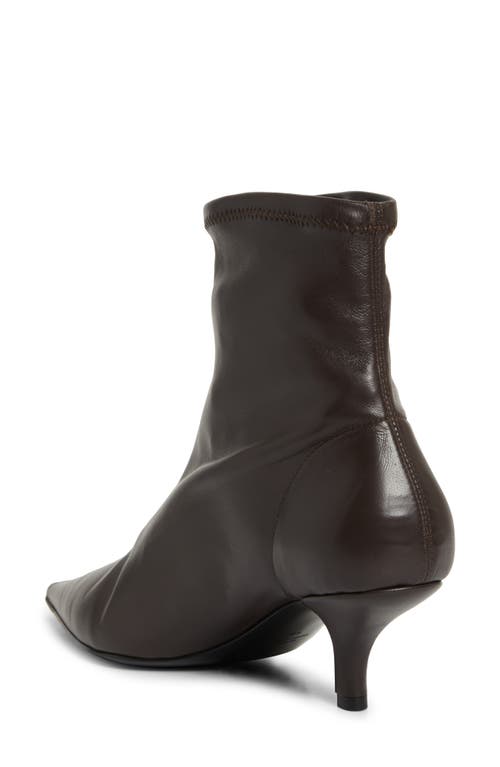 Totême Stiletto Ankle Boots In Calf Leather In Brown