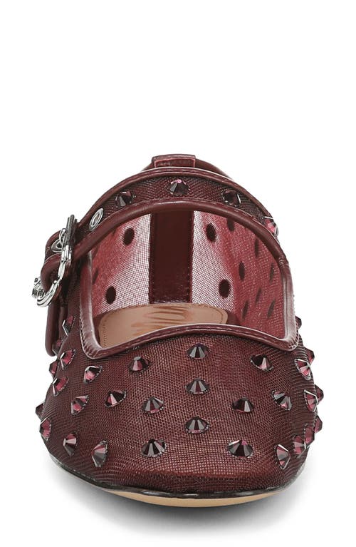 Sam Edelman Michaela Shine Mary Jane Flat In Burgundy