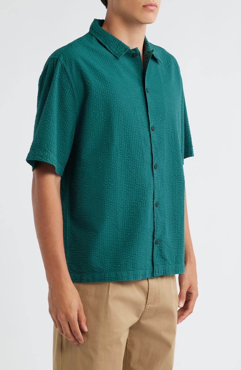 Wax London Keats Short Sleeve Button-Up Shirt, Alternate, color, Forest Green
