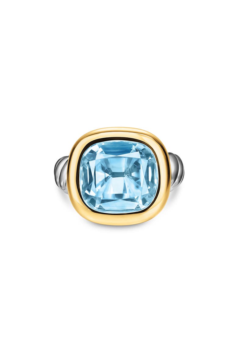 Mercer 14k Gold & Sterling Silver Champagne Citrine Ring, Alternate, color, SILVER BLUE TOPAZ