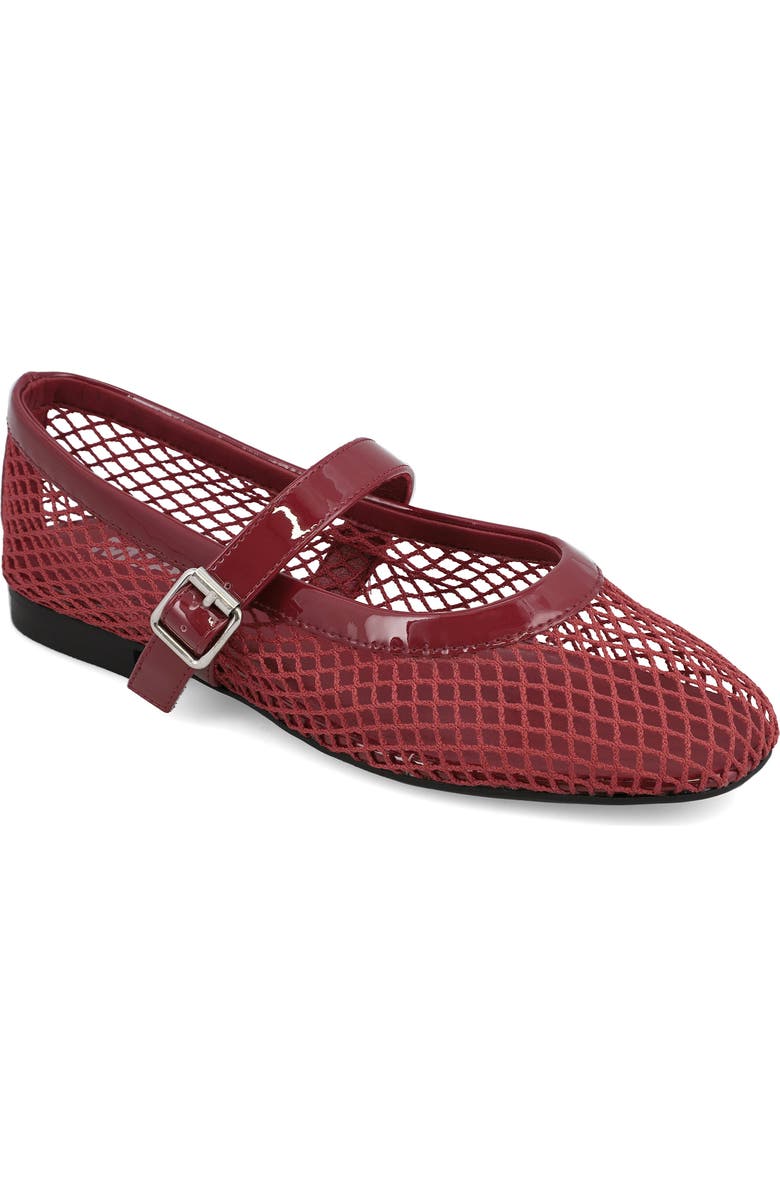 MIA Rayza Woven Mary Jane Flat, Main, color, Red